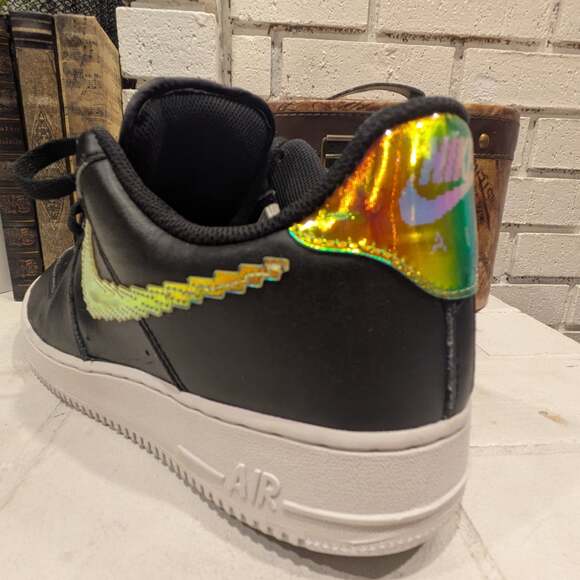 Nike Air Force 1 '07 LV8 Low Black Iridescent Pixel CV1699-002 - Picture 4 of 16